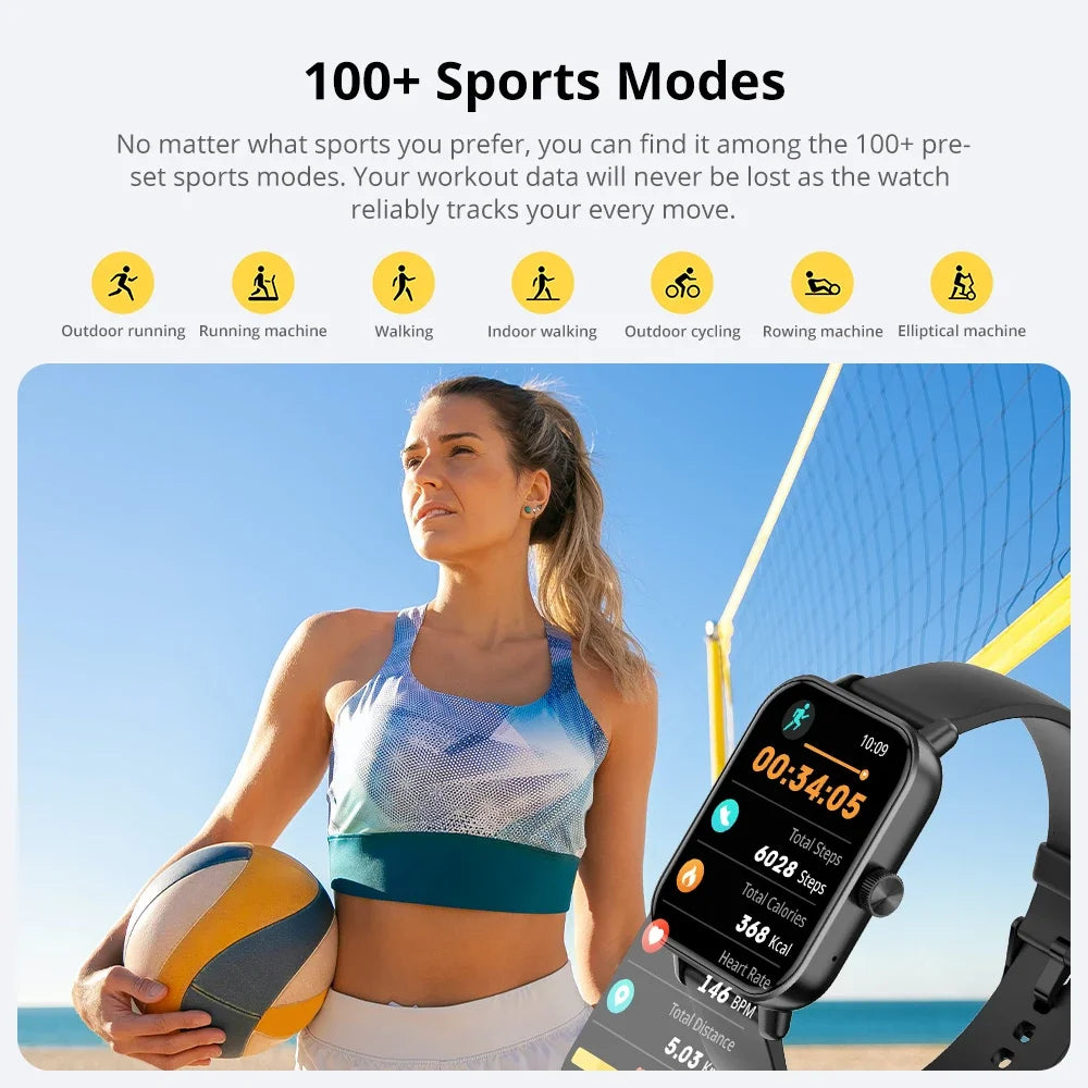 Adrinalin 1,9-Zoll-Bildschirm, Sprachanrufe, 24-Stunden-Gesundheitsmonitor und über 100 Sportmodi